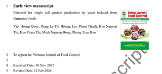 Ảnh Potential for single cell protein production by yeast isolated from fermented foods